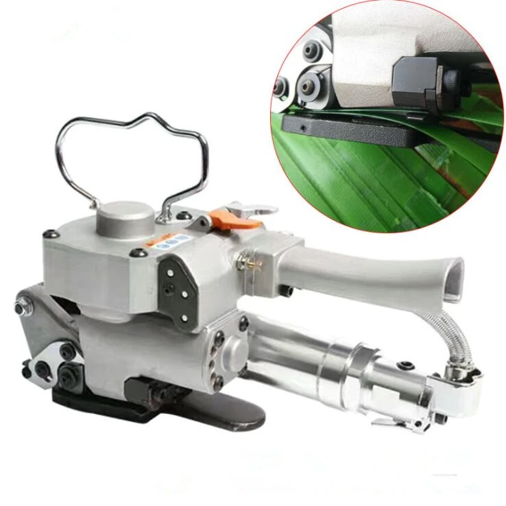 

pneumatic packing machine hand buckle free PET strap PP automatic strapping machine packing belt hot melt banding machine