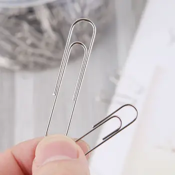 

500Pcs 500Pcs 28mm/1.10in 50mm/2.0in Paper Clip With 6-Grid Storage Case Silver Photo Clip Bookmark DIY Handmade Decor School