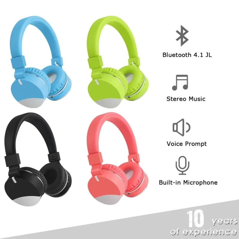 HOT Kids Bluetooth Headset Wireless Foldable Stereo Headphone Can be used for games listening to music listening to classes