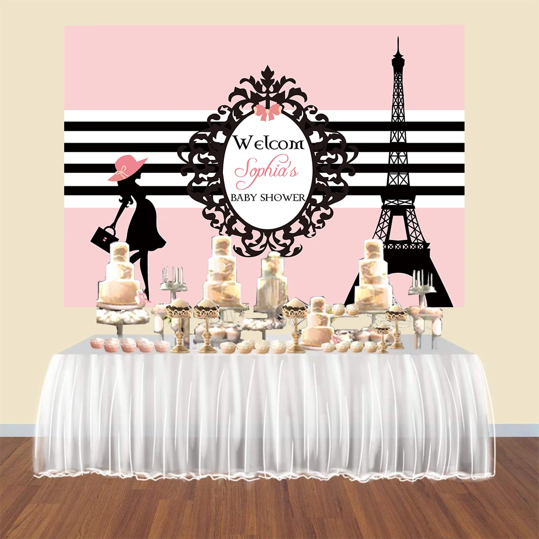 Paris Paris Bertema Pesta Baby Shower Latar Belakang Menara Eiffel Paris Paris Bertema Pesta Baby Shower Latar Belakang Menara Eiffel
