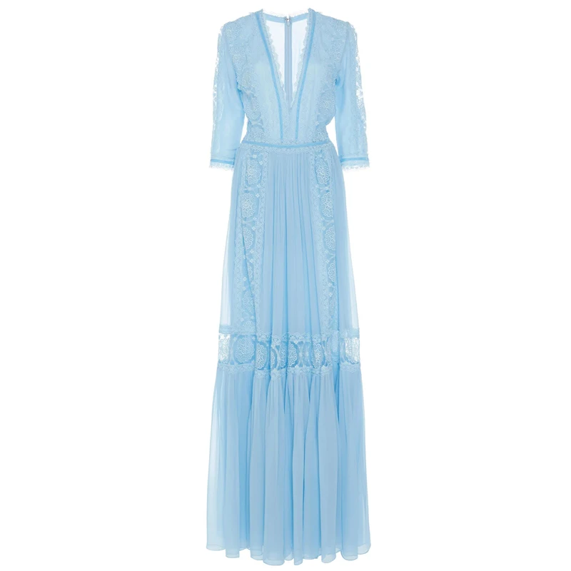 Прямые продажы, ограниченное предложение vestido de festa женская одежда Французский Ретро Lisianthus тонкий ажурный кружевной пояс длинный женский