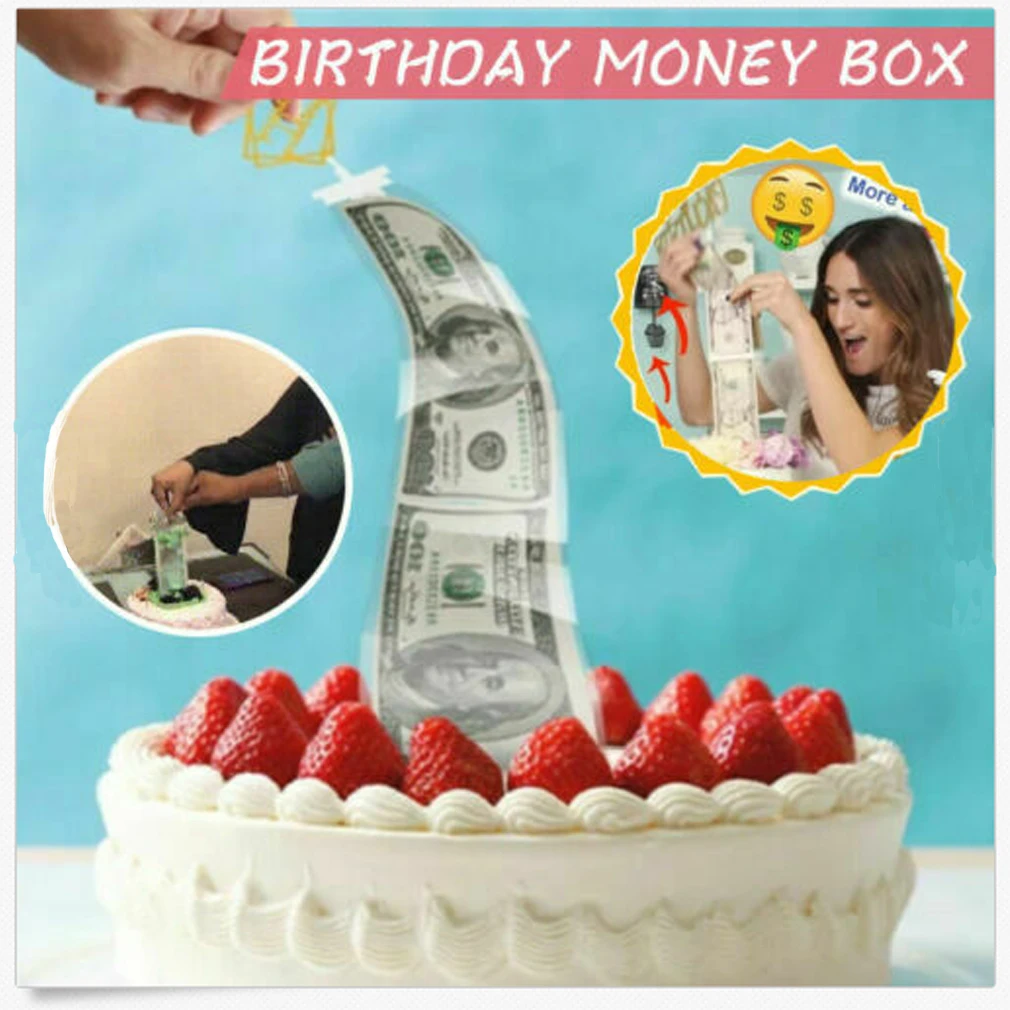 Торт атм сюрприз делая игрушку-торт атм-счастливое украшение для именинного торта-коробка для денег смешной торт коробка для денег органный артефакт