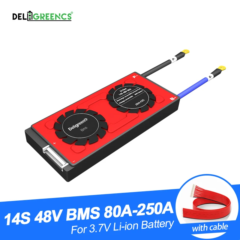 Deligreen 14S 80A 100A 120A 150A 58 8 в BMS для литиевой батареи 3 7 В с функцией водонепроницаемости