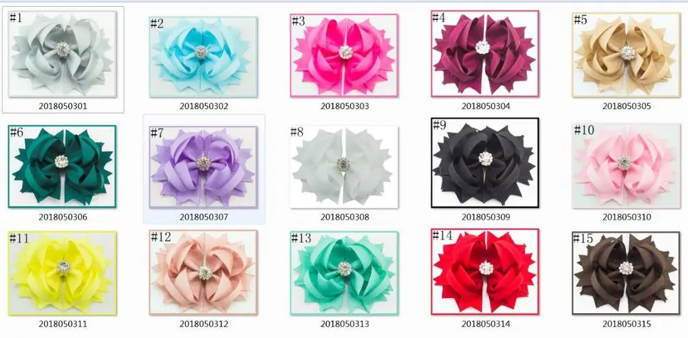 mix color min is 5pc 10 шт 4,5 ''льняные подарочные зажимы для волос мультфильм Радуга гросгрен ege ленточные зажимы для волос с банты для волос со стразами - Цвет: mix color min is 5pc