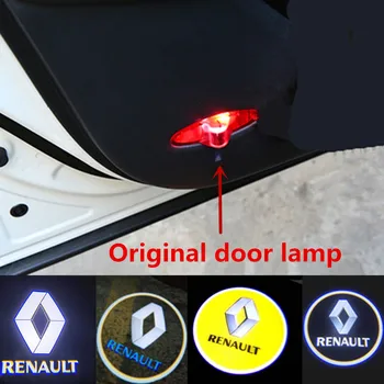 

LED Car Door Light Accessories Interior Decoration Tools Laser Projector Logo Lamp For Renault Latitude Talisman Laguna Espace