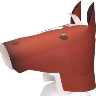 

Cosplay Horse Costume Party Hood 3D Paper Model DIY Cartoon Animal Paper Handmade Three-dimensional Children Educational Toys