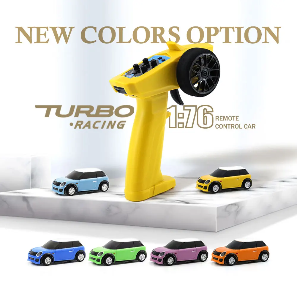 В наличии Tubro Racing 1:76 Радиоуправляемый автомобиль Новый красочный 2 4 ГГц игрушечный для детей и