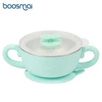 

Baby Bowl Strawberry shape Training Bowl Removable Dinner Bowl Learning Dishes With Suction Cup Children Training Dinnerware