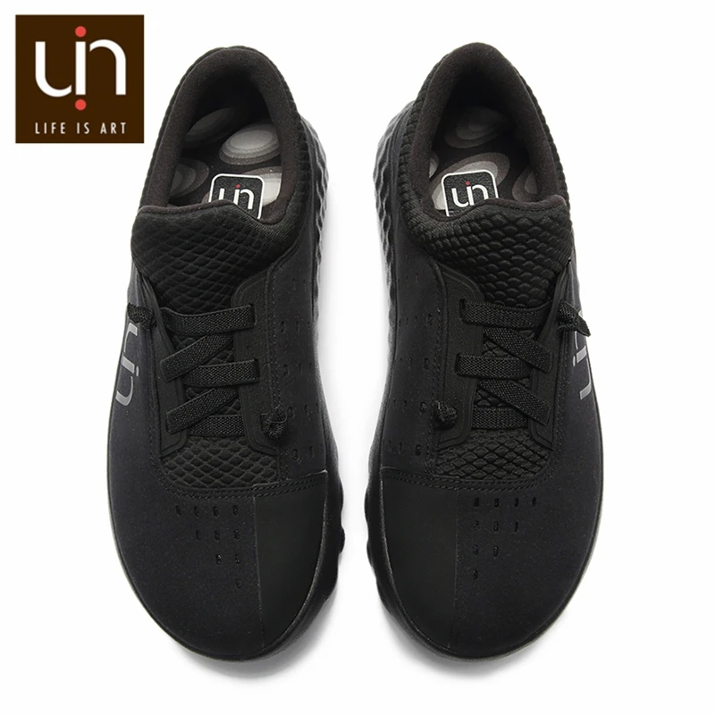 Серия UIN Benasque, брендовые черные кроссовки для женщин/мужчин, спортивная обувь из микрофибры, повседневная легкая прогулочная обувь