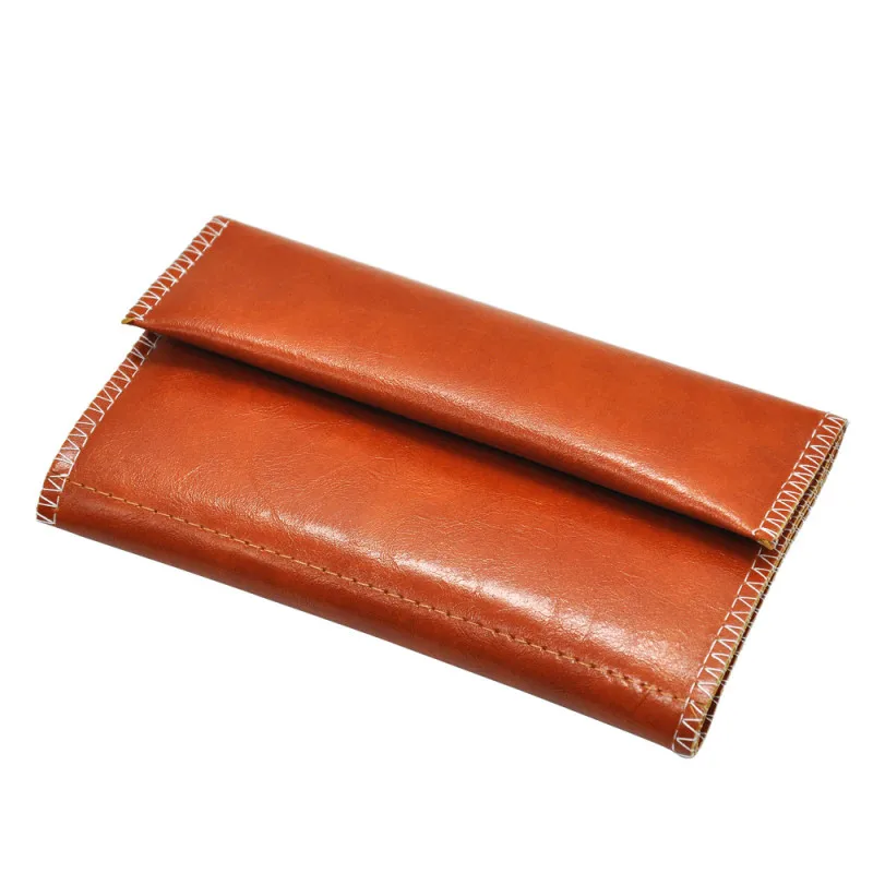 1 шт-PU кожаный мешочек для табака портативный сигаретный трубка в рулоне кисет Чехол кошелек кончик бумажный держатель аксессуары для курения - Color: Light Brown