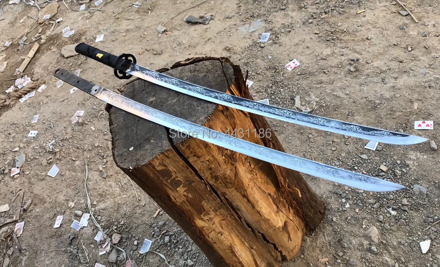 Unique Wolf Blade Battle Knife Saber Strong High Manganese Steel Sharp Japanese Samurai Sword Katana