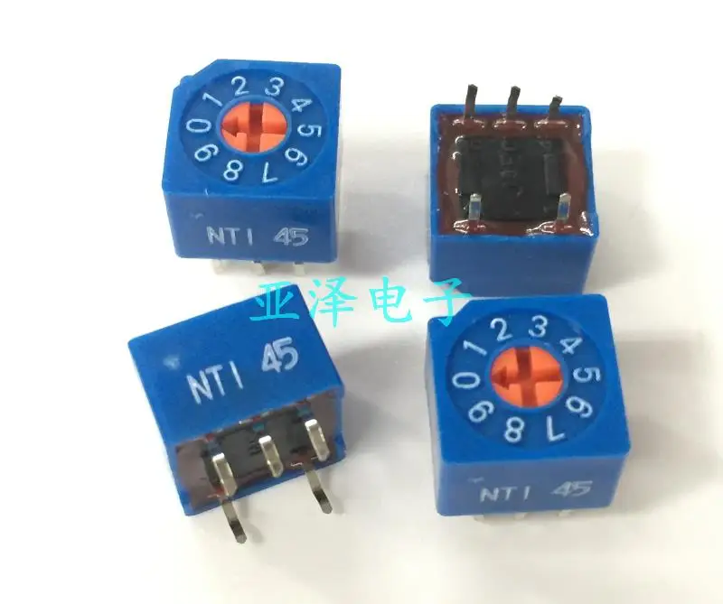 

5PCS/LOT JAE rotary dial switch, 10 stalls, 0-9 encoding switch, 3:2 pin, PCB logic switch