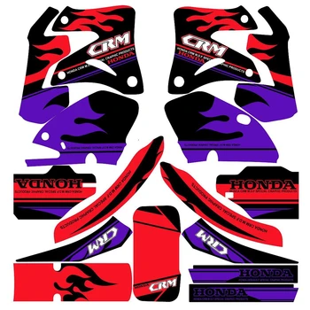 

New Full Graphics Decals Stickers Custom Number Name 3M Matte Stickers Waterproof For HONDA CRM250RR 1994-1995