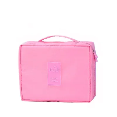 Dark pink Travel storage cosmetic bag hand bag multi-function ladies cosmetic bag travel wash bag High capacity Storage Make up Cases - Цвет: Dark pink