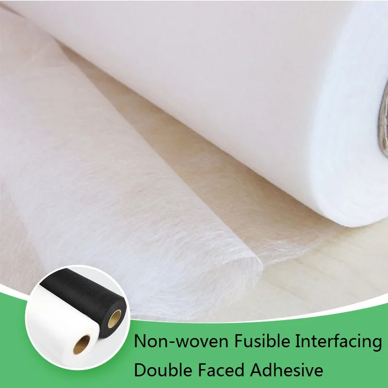 

8M/Lot Non-woven Fusible Interfacing Fabric Double Faced Adhesive Easy Iron Sewing Fabric Entretela Adhesiva Patchwork Interlinings Batting