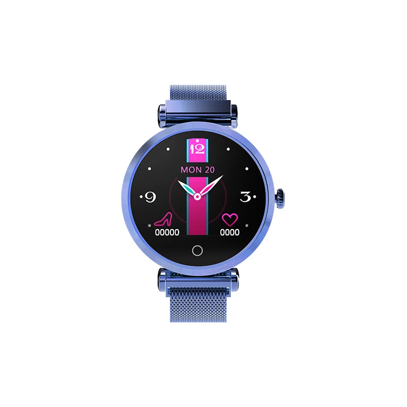 steel blue Смарт-браслет R6 Для женщин модные часы Smart watch монитор сердечного ритма, с экраном сердцебиения, умные часы дропшиппинг плавать водонепроницаемые часы в подарок - Цвет: steel blue