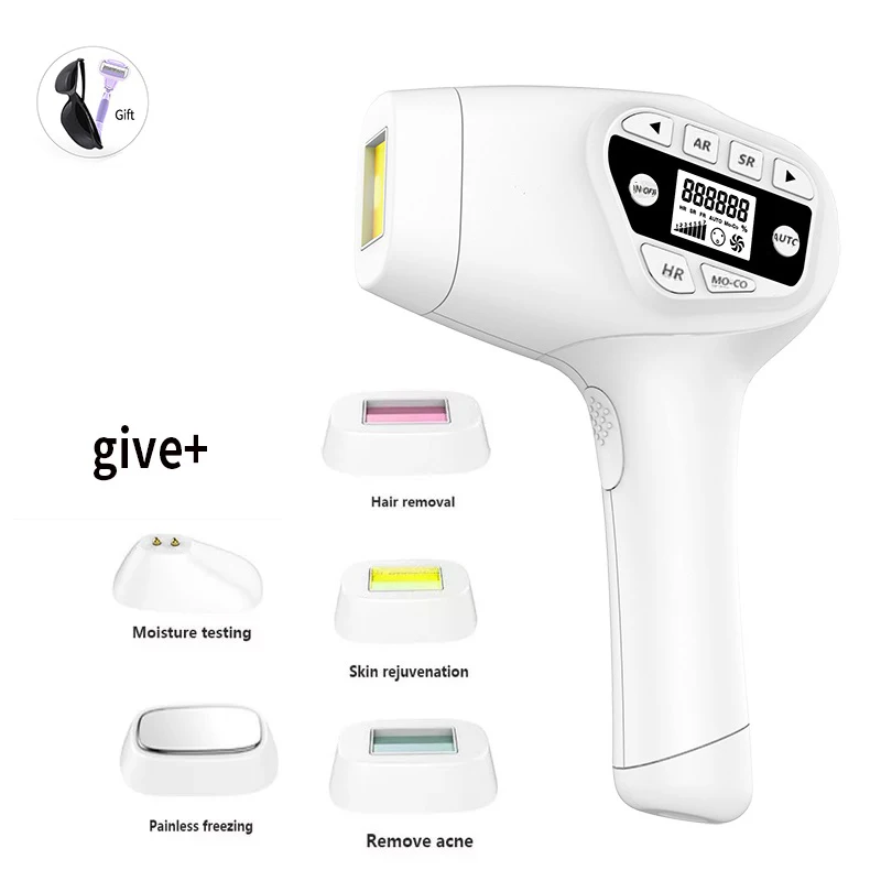 

Professional permanent IPL laser hair remover replaceable lamp head moisture test painless hair remover