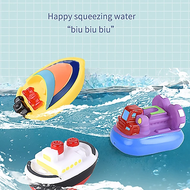 28EC 6 Pieces Boat Toys Bathtub Supplies for Infants 6-12 Months/1-3 Year old Kids 2
