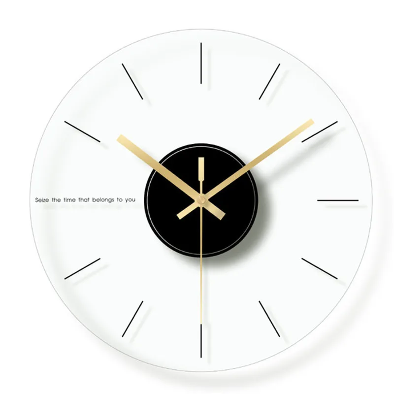 Скандинавские настенные часы минималистичные Модные прозрачные стеклянные часы Креативные Круглые Часы настенные украшения для гостиной 60w120