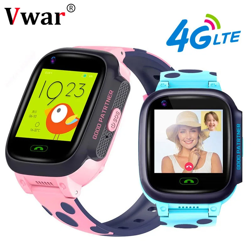Kaufen Vwar K9S 4G Kinder GPS Smart Uhr Video anruf Wifi SOS Kinder Uhr Wasserdichte GPS Tracker Kamera Baby Smartwatch VS Q50 Q90