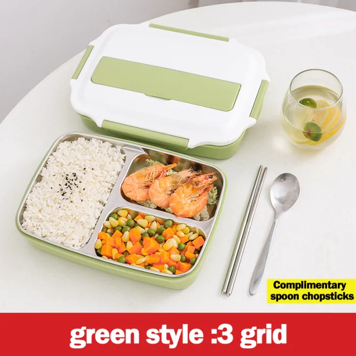 Коробка для обедов, еды, еды, контейнер для хранения, Microwavable пластик, микроволновая печь многоразовые из нержавеющей стали VJ-Drop