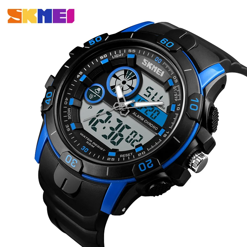 

Digital Sport Watch Men's Watch Brand SKMEI Double Time Chronograph Sports Bracelet Fashion Men Wristwatch Alarm Clock Male