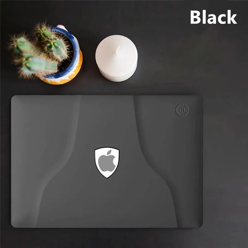 Чехол для ноутбука с ручкой для Apple Macbook Air Pro, новинка, сенсорная панель, 13, 15 дюймов, Матовый Жесткий Чехол для ноутбука Mac book 13,3 15,4, чехол для сумки - Цвет: Черный