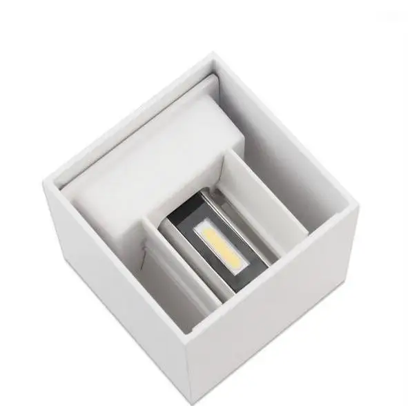 

6pcs/lot 12W Dimmable Cube Up Down LED Wall Lamp Adjustable Surface Mounted Outdoor LED Lightig Wall Light, COB IP65