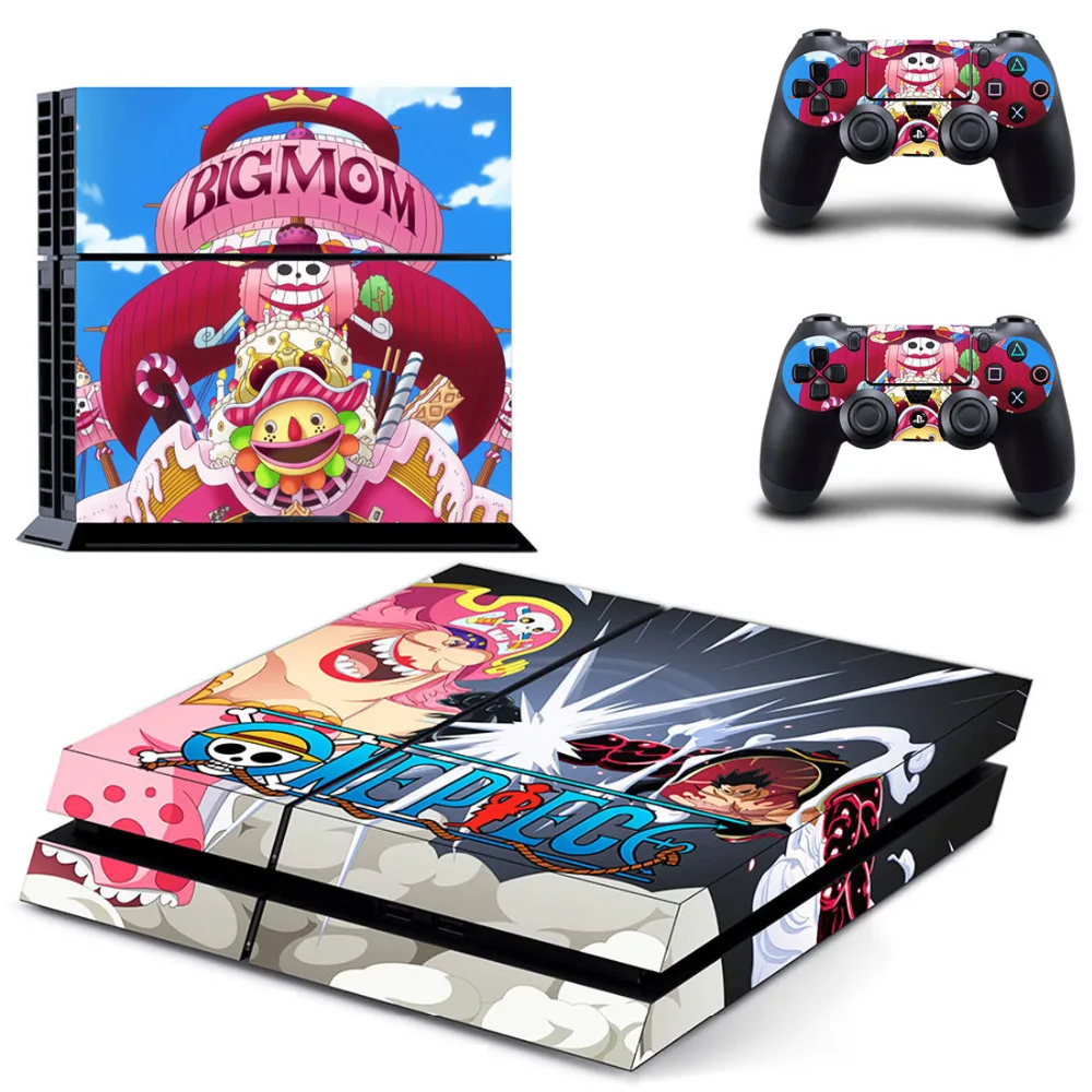 Аниме один кусок наклейка для PS4 виниловая наклейка, стикер для консоли Playstation 4 и 2 контроллера геймпад наклейка для PS4 стикер