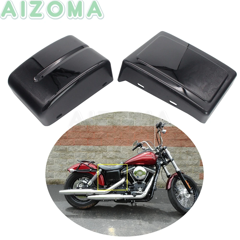 2 шт. Защита аккумулятора мотоцикла боковая крышка защита для Harley Dyna Fat Bob Switchback FLD