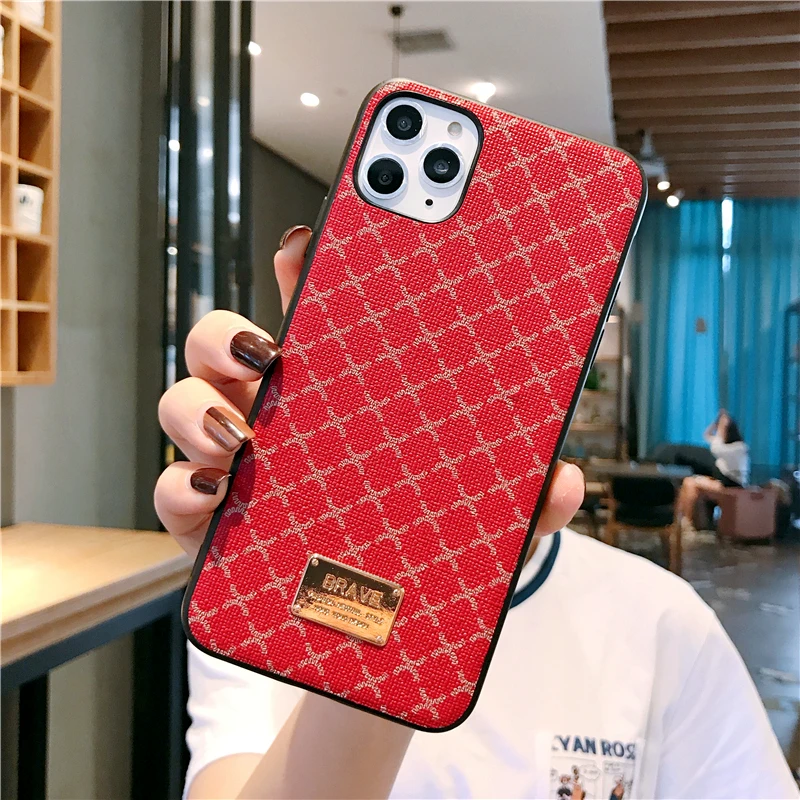 Funda de cuero de flores de marca de lujo para Apple iPhone 14 13