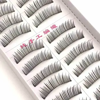 

Wholesale False Eyelashes Natural Cross Long-Eyelash 10-Pairs Black Stem Eyelash Extension Tool