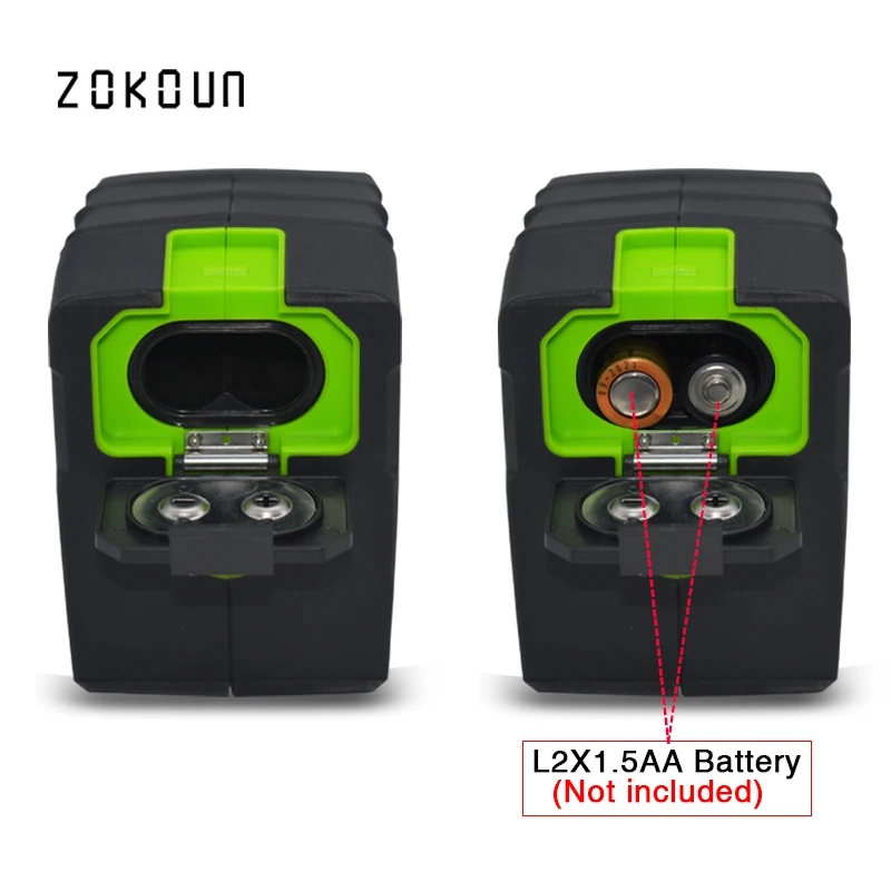 Zokoun зеленый луч 2 линии самонивелирующийся лазерный уровень на 360 градусов slash функциональный вертикальный горизонтальный крест лазерный нивелир