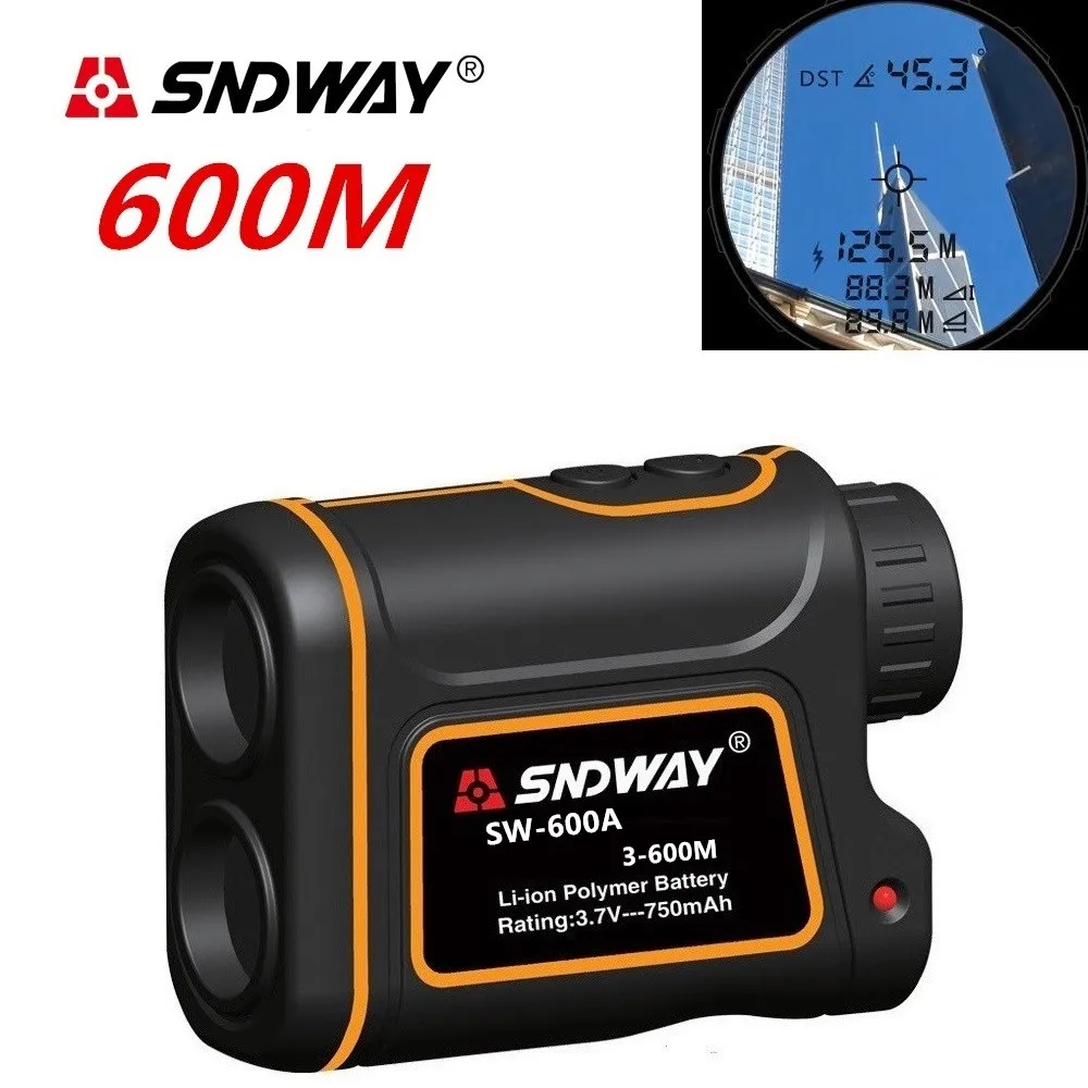 Sndway Telescope Laser Rangefinder Distance Meter 1500m 1000m Monocular Golf hunting laser Range Finder tape Measure Roulette