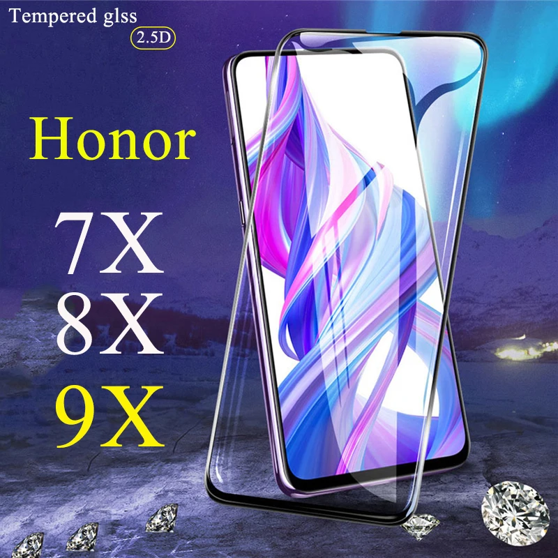 Защитное стекло на Huawei Honor 9X8X7X9 8 7 X Закаленное Стекло Huawai Hono X9 X8 X7 защитная пленка
