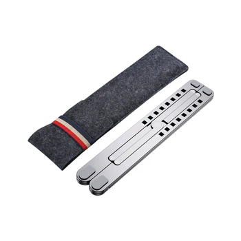 

Portable Design Ultra Thin Foldable Cooling Rack Adjustable Height Non Slip Universal Aluminum Alloy Desktop Laptop Stand
