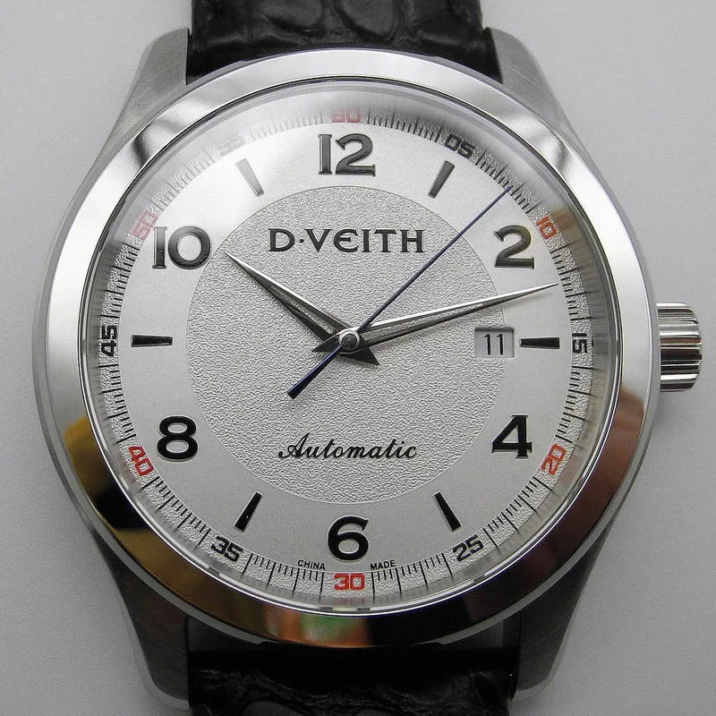 42mm Minimalist Style Automatic Mechanical Watch Sapphire Glass Switzerland ETA2824 Movement Cowhide Strap GS Needle Mens | Наручные часы