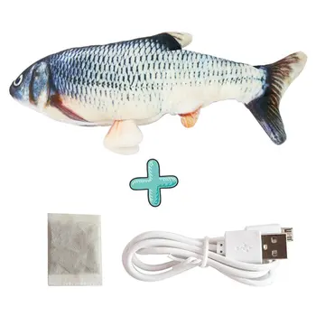 

Cat Toy Neutral Canvas Wagging Fish Electric Simulation Fish Toy Catnip Cat Chew Toy