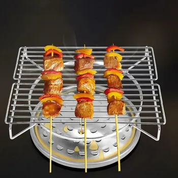 

Household Portable Folding BBQ Grill Mini Pocket Table Top Barbecue Grill Rack for Outdoor Cooking Camping Hiking Party
