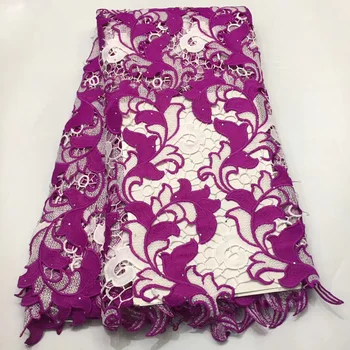 

6 options (5yards/pc) high quality water soluble African big cord lace fabric with beautiful design for party dress WLE018