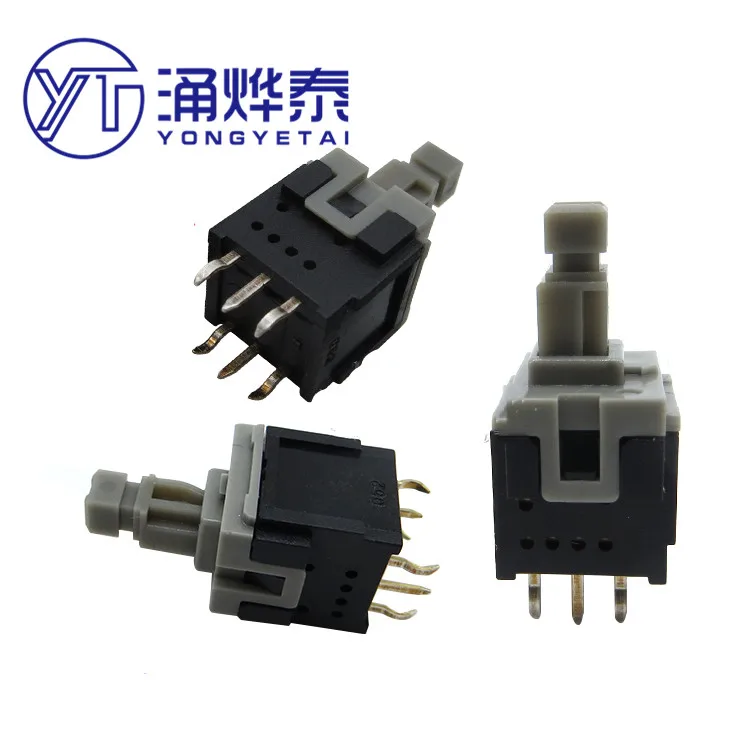 

YYT 5PCS 10X10.9X20.5 without lock button push switch ESB30B333 button switch 6PIN