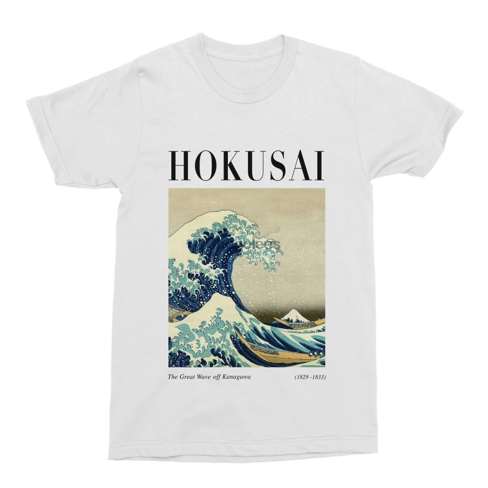 Hokusai футболка унисекс большая волна отклонение Kanagawa Футболка Винтаж