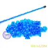 Bescon 49pcs Gem Blue Mini Polyhedral Dice Set in Long Tube, Sapphire Mini DND RPG Dice 7X7pcs, Long Stick Set 6