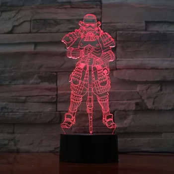 

3D Lamp Battery Powered Star Wars Stormtrooper Touch Sensor Atmosphere Visual Light Effect Led Night Light Lamp for Christmas
