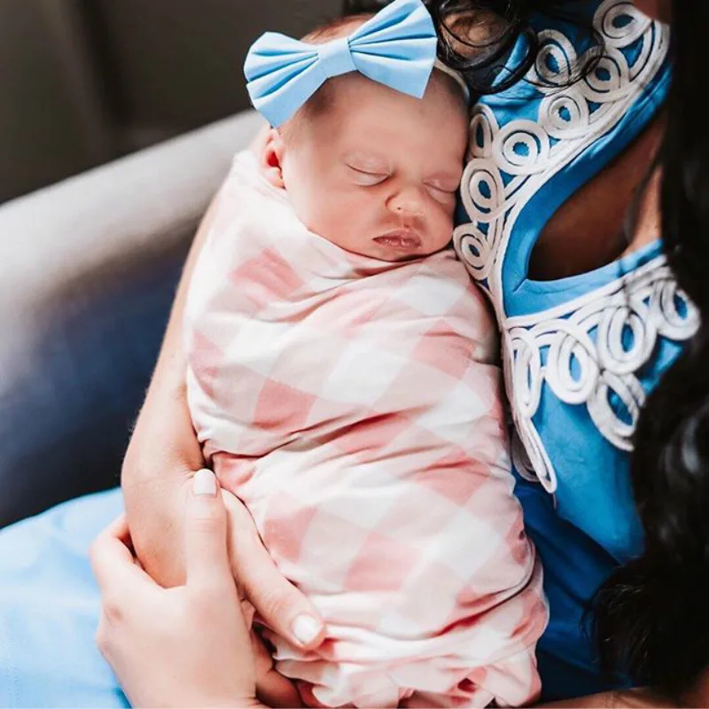 

Infant Baby Swaddle Blanket Newborn India Baby Muslin Swaddle Plaid Blanket Girl Boys Hat Receiving Blanket Infant Swaddle Wrap