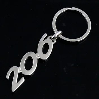 

Car Logo Keychain Key Chain Auto Keyring Key Ring Holder Keyfob For Peugeot 206 Chaveiro Car Styling Accessories