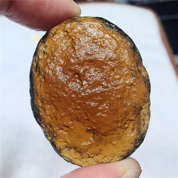 

1PC Yellow Moldavite Czech Meteorite Impact Glass Rough Stone Crystal Energy Stone