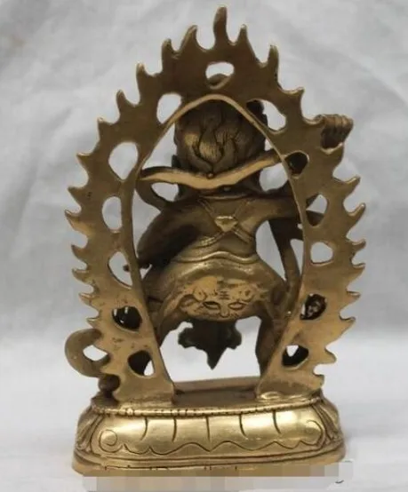 YM 308 Тибетский буддизм латунь медь Ваджрапани(Chana Dorje) Статуэтка Махакала Будды