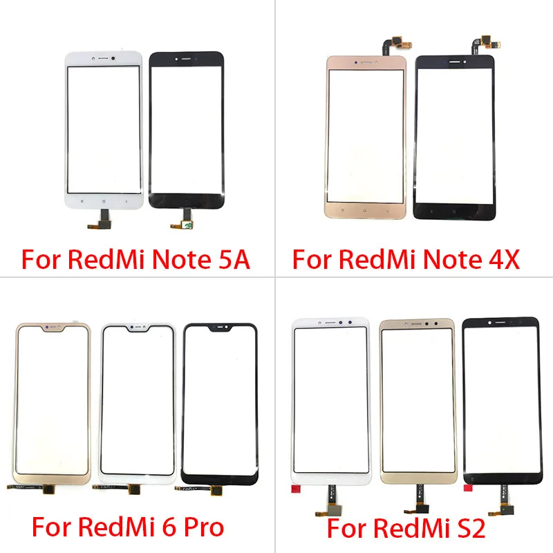 Сенсорный экран для Xiaomi Redmi S2 6 Pro Note 4X 5A Prime стеклянная панель с дигитайзером
