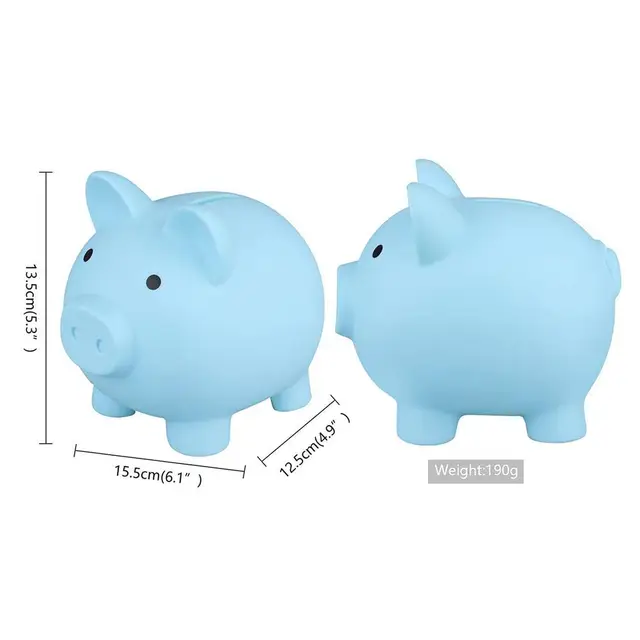 Cute Piggy Bank Plastic Pig Money Bank For Boys Girls Kids Adults Coin Bank Money Box Saving Home Decoration Cartoon Toys 6